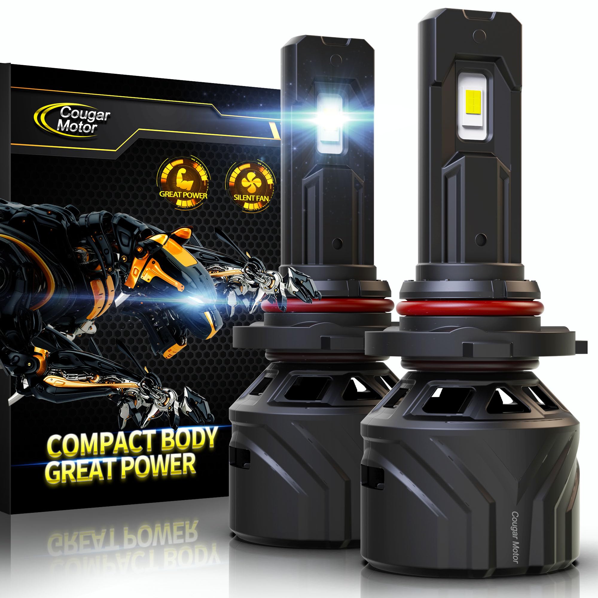 Cougar Motor 9005 bulbs with instant illumination for night driving