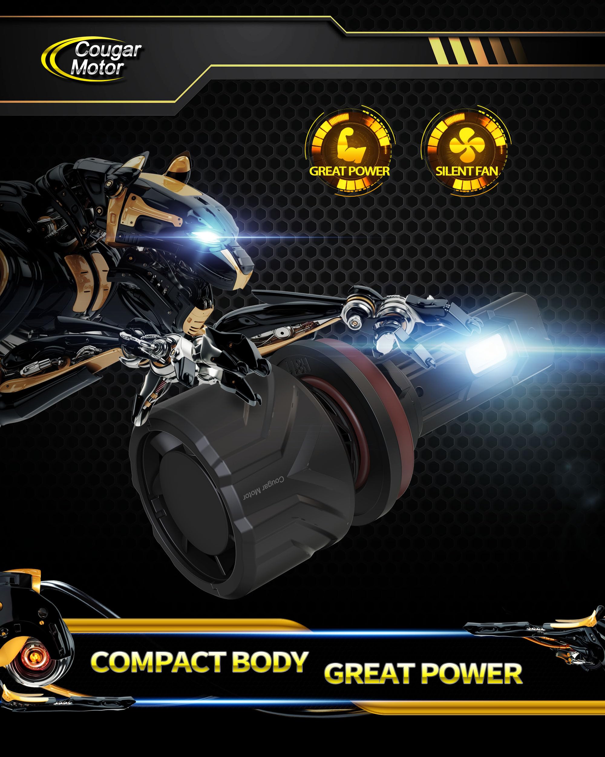 Cougar Motor H11 bulbs fit cars and powersports like ATVs and UTVs