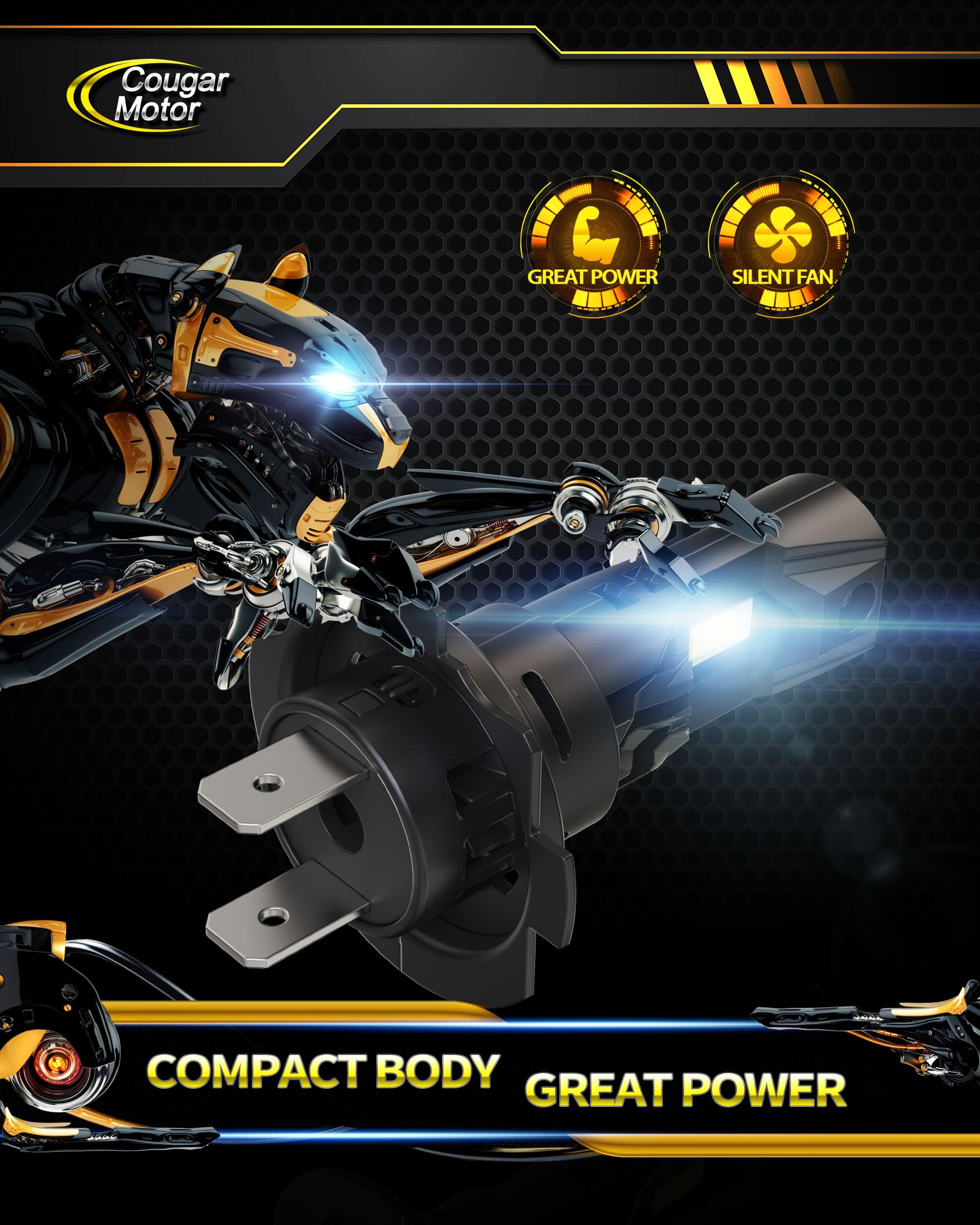 Cougar Motor H7 bulbs suitable for ATVs/UTVs and off-road use.