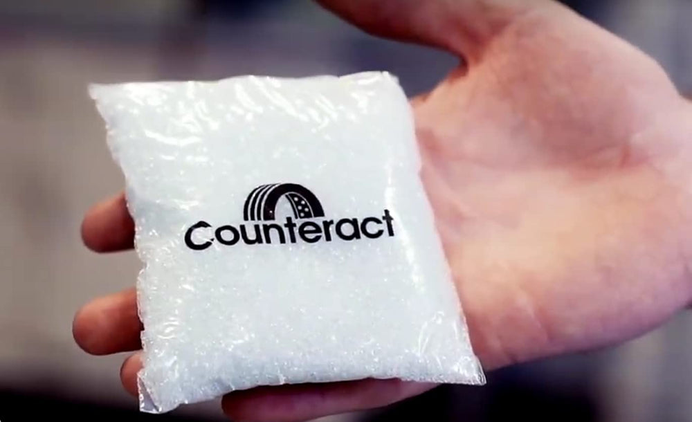 Counteract 8OZ-B4 beads inside tire improve wheel balance.