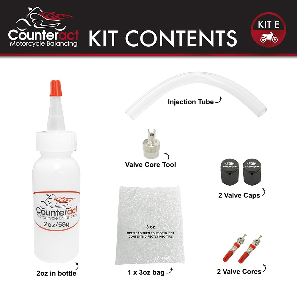Counteract KIT-E DIY bead bags ready for bead deployment in wheel balancing.
