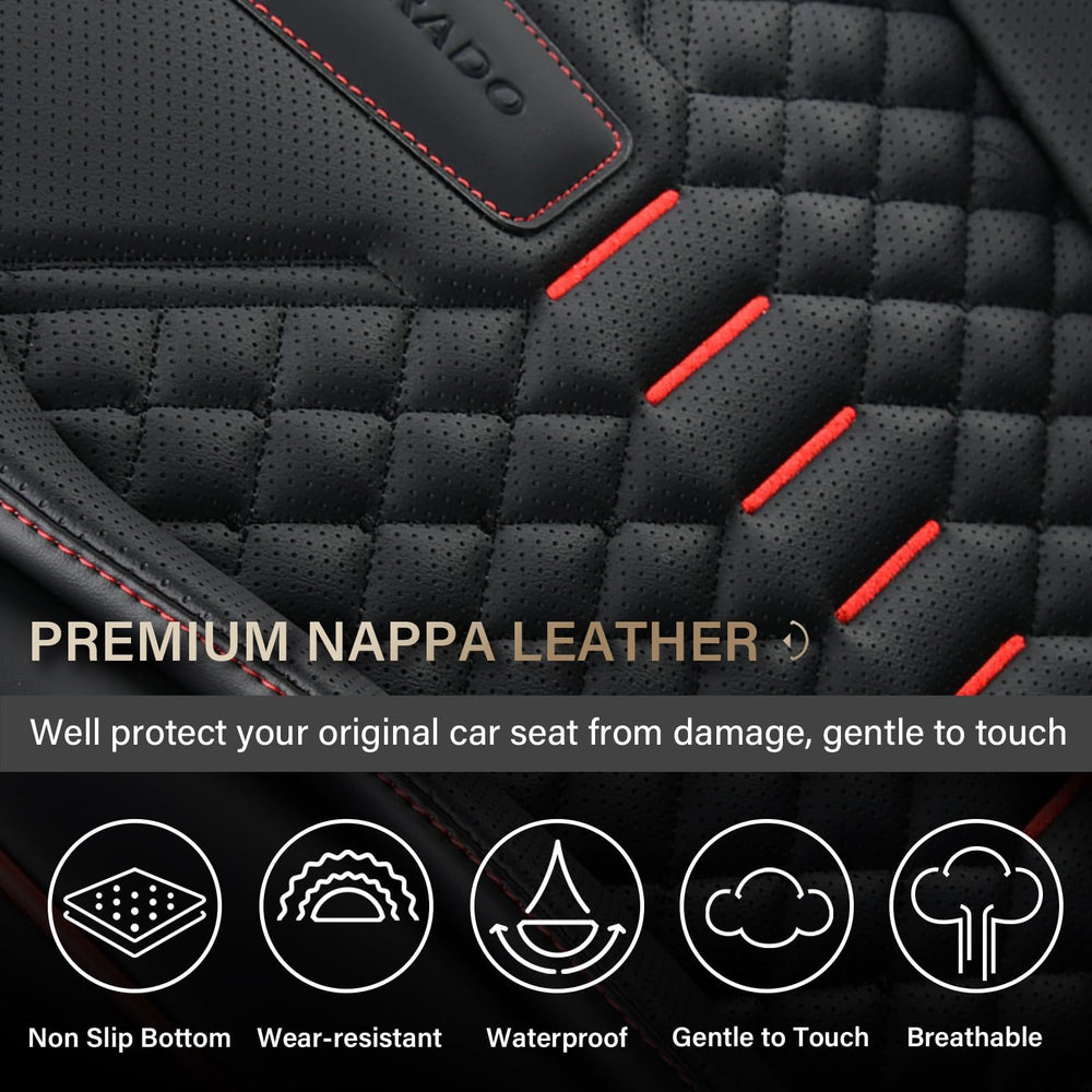 Coverado 2-pack car seat protectors offer front seat protection in style