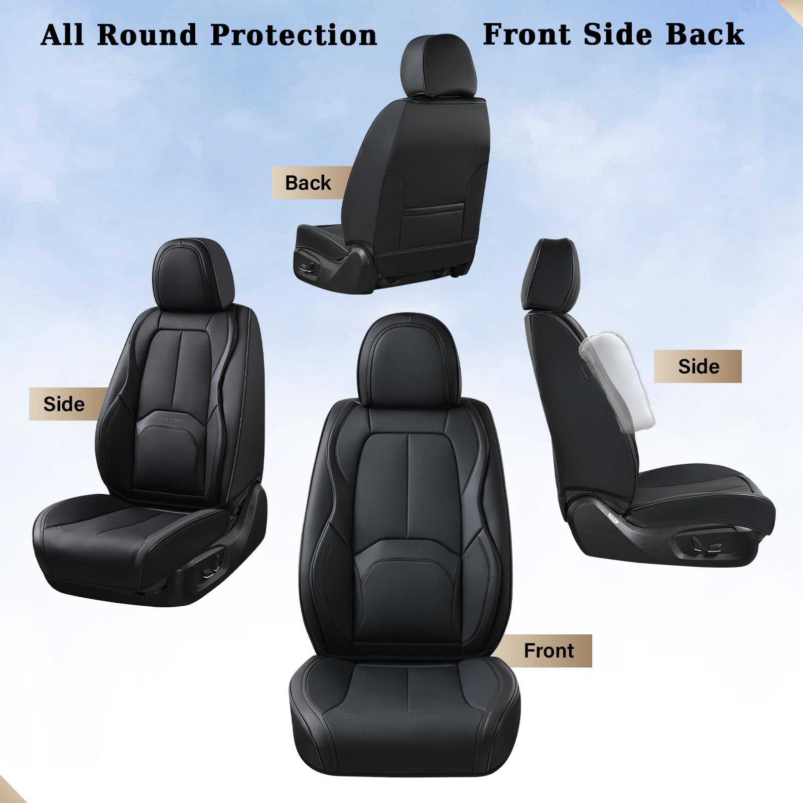 Coverado airbag-safe design preserves safety features during installation.
