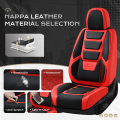Coverado back seat cover red protects rear upholstery during travel