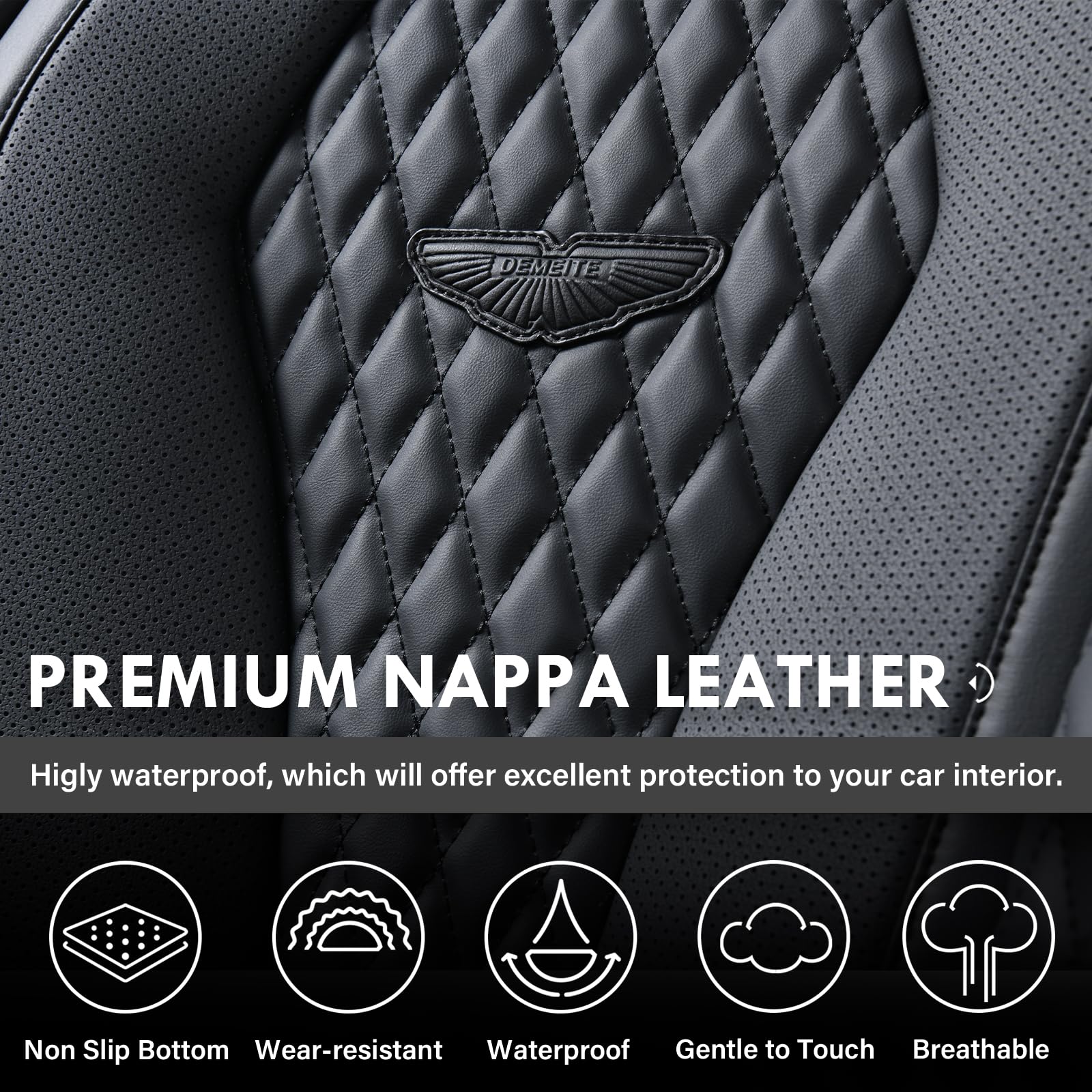 Coverado black color option for durable protection and interior style.