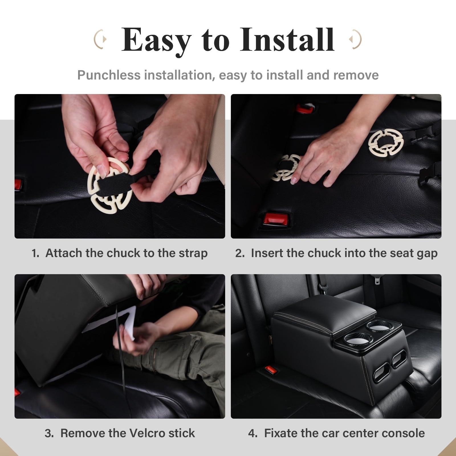 Coverado included hardware ensures secure mounting with chucks and velcro.