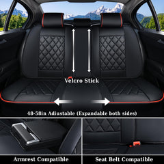 Coverado car seat covers faux leather texture close-up shows premium look and breathability