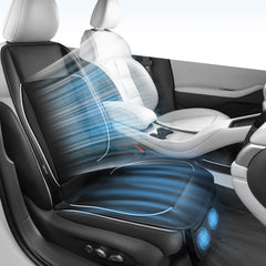 Coverado cooling seat cushion front view with universal fit and breathable comfort