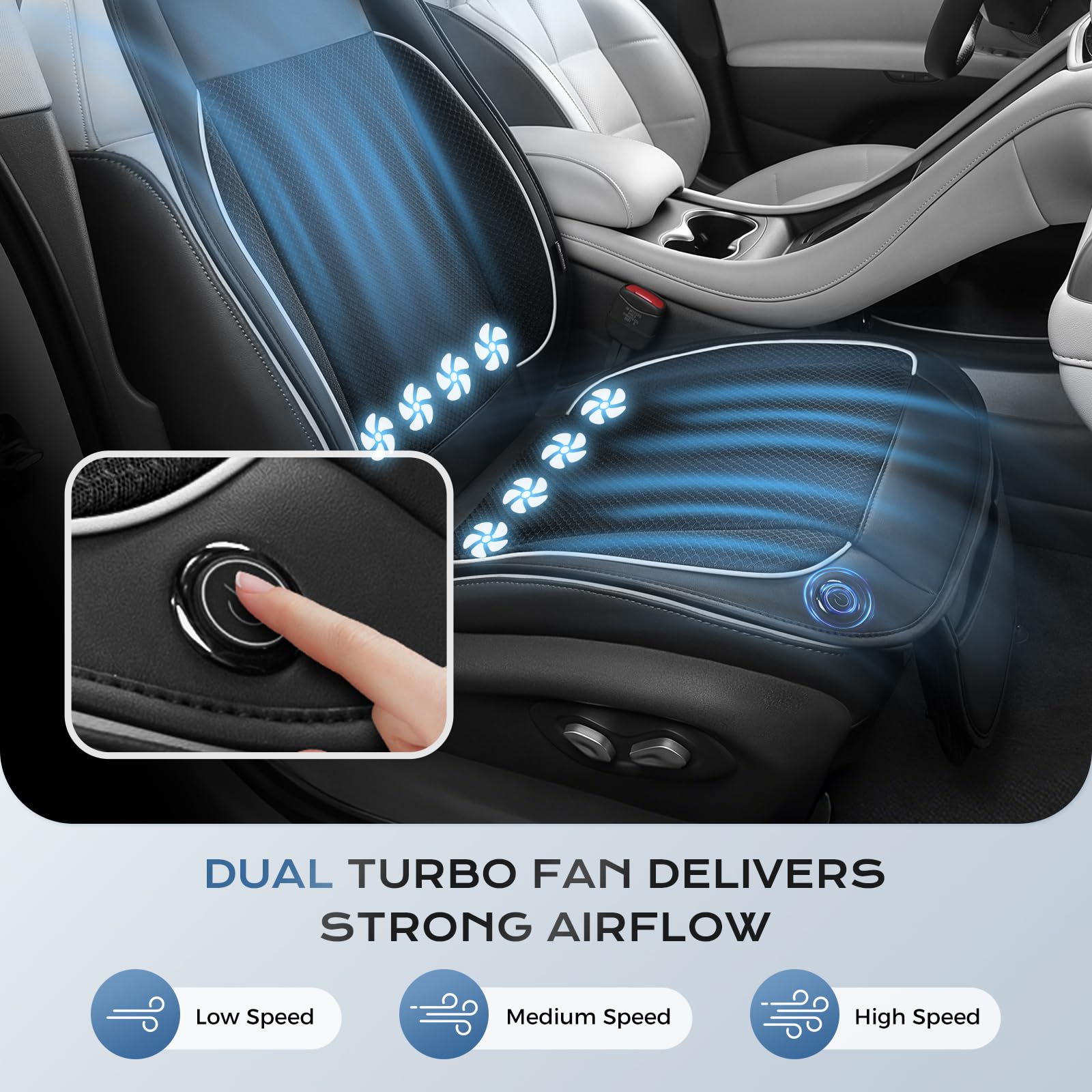 Coverado packaging showing the cushion and manual for quick setup