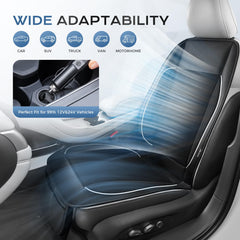 Coverado cushion side straps demonstrating secure installation on a car seat