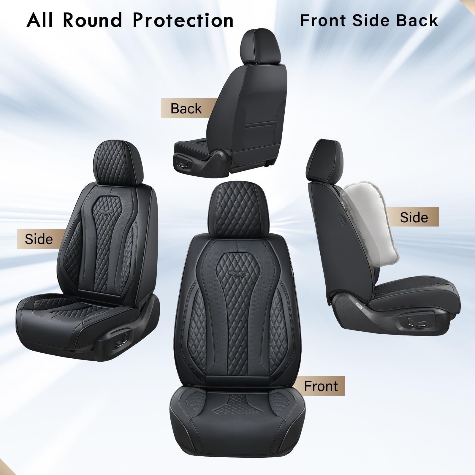 Easy installation with hooks and chucks on Coverado front seat covers