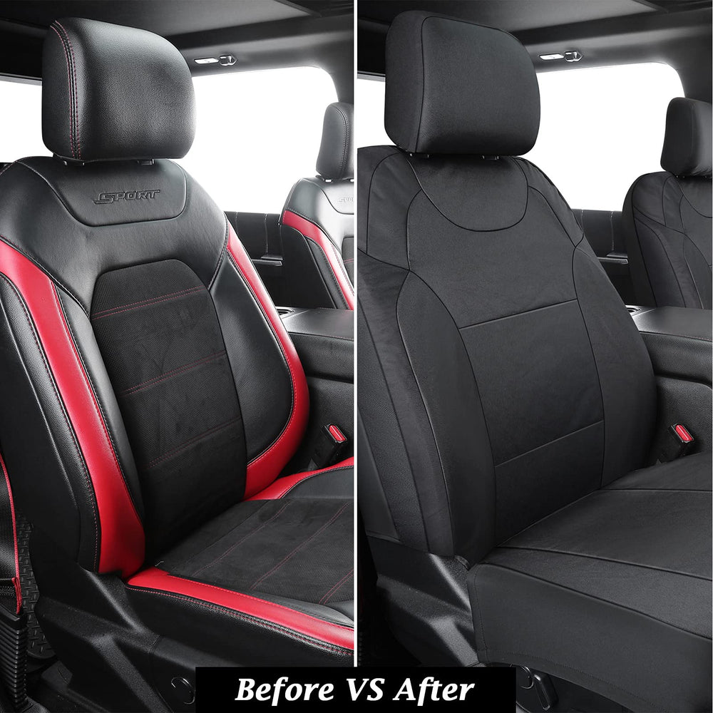 Coverado F-250/350/450 seat cover shields interior during work and travel.