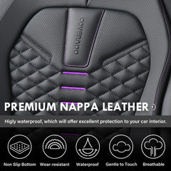 Coverado front seat cover wraps the sides for comprehensive protection.