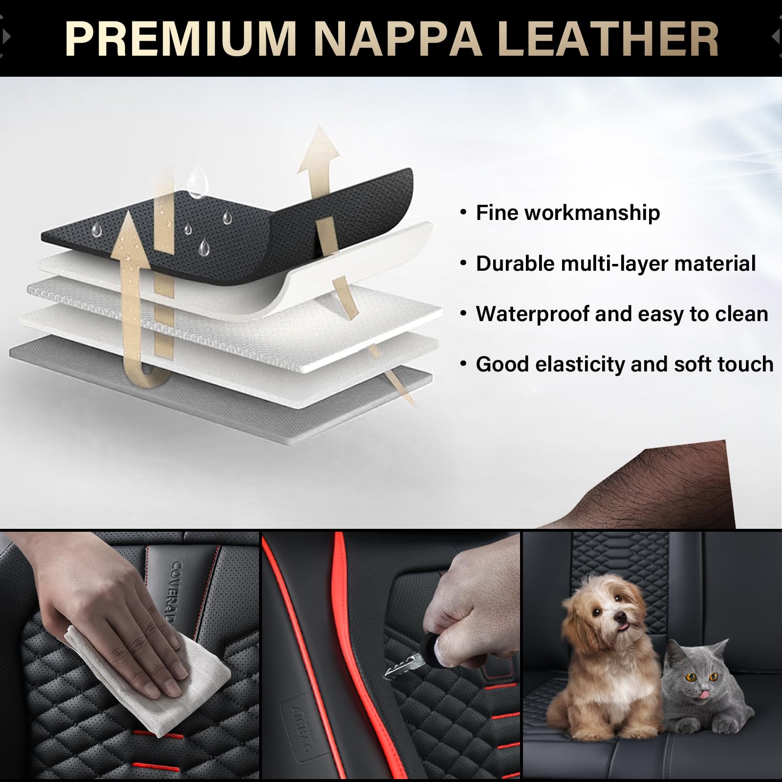 Coverado full-coverage seat covers protect seats 360 degrees