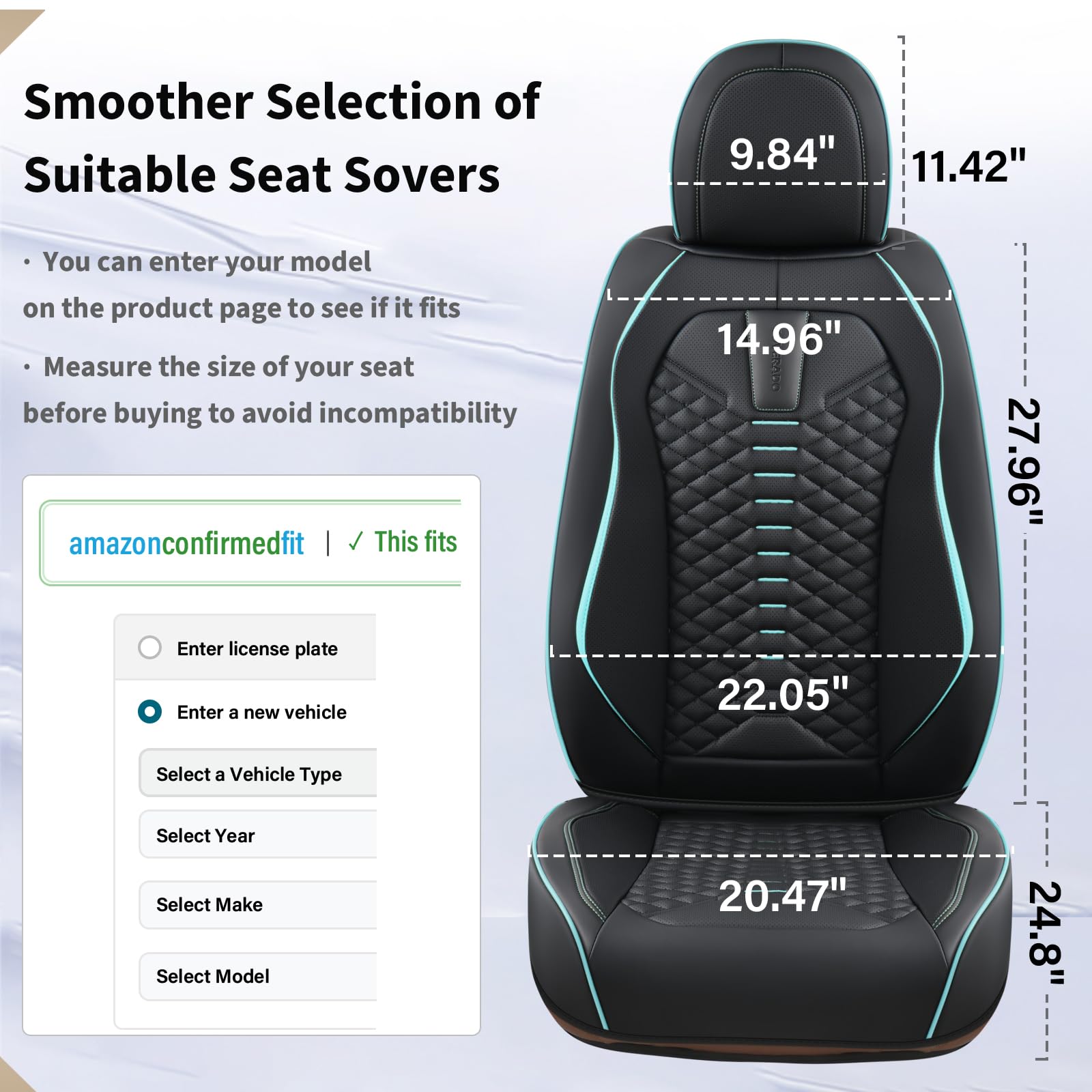 Coverado leather seat cover durable faux leather—long-lasting performance
