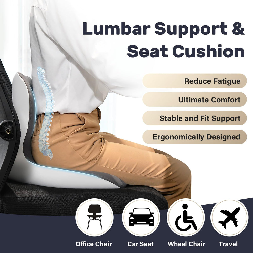 Coverado memory foam seat cushion contouring to body for comfort
