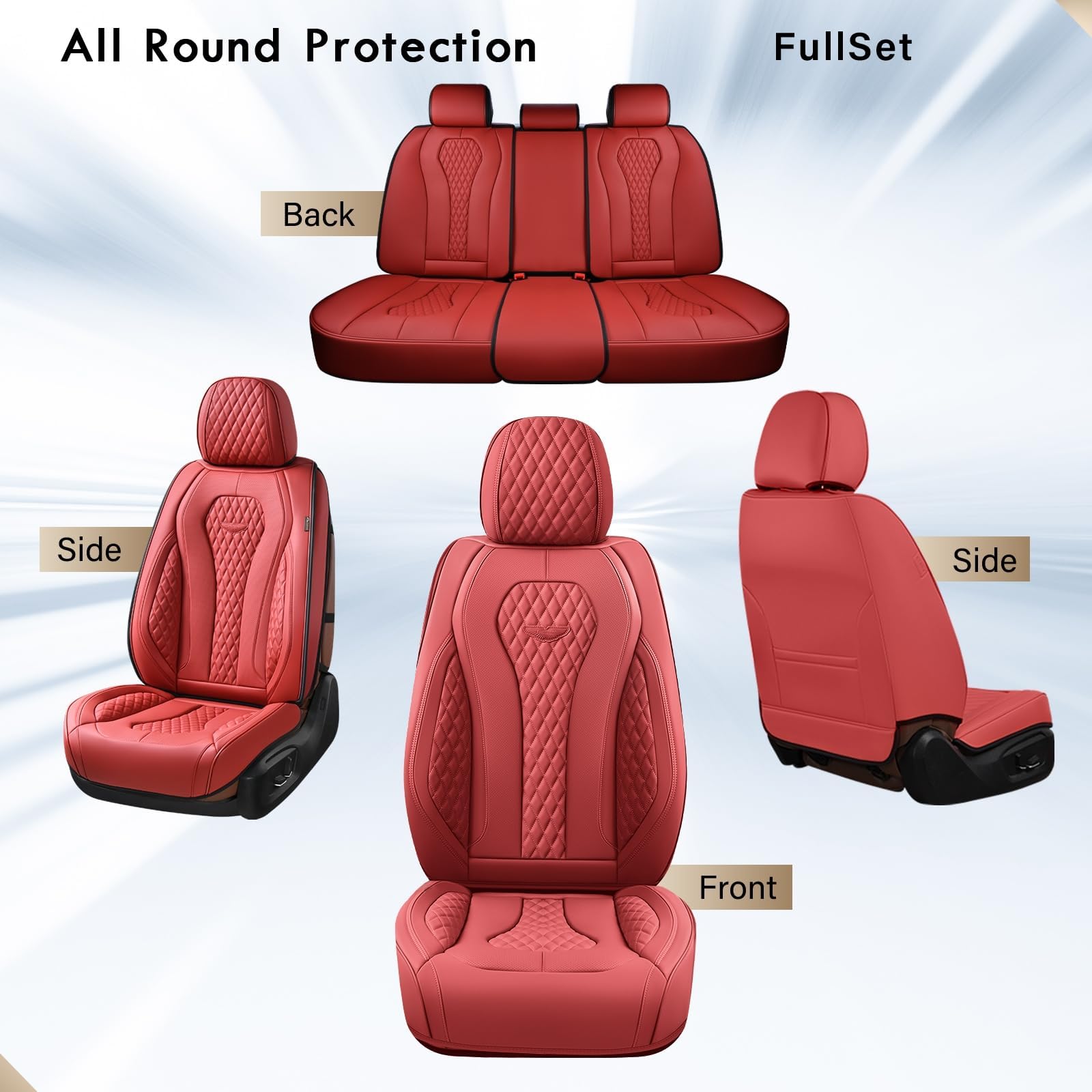Coverado porous Nappa leather detail stays breathable.