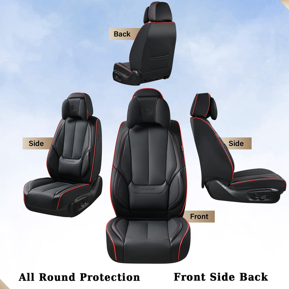 Coverado rear-seat covers full set demonstrates universal fit and convenient protection.