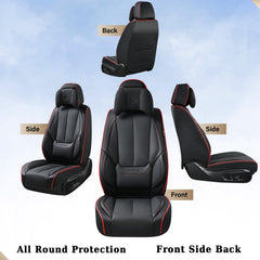 Coverado rear-seat covers full set demonstrates universal fit and convenient protection.