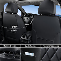 Coverado rear-seat-covers demonstrate comprehensive protection against spills and pet hair.