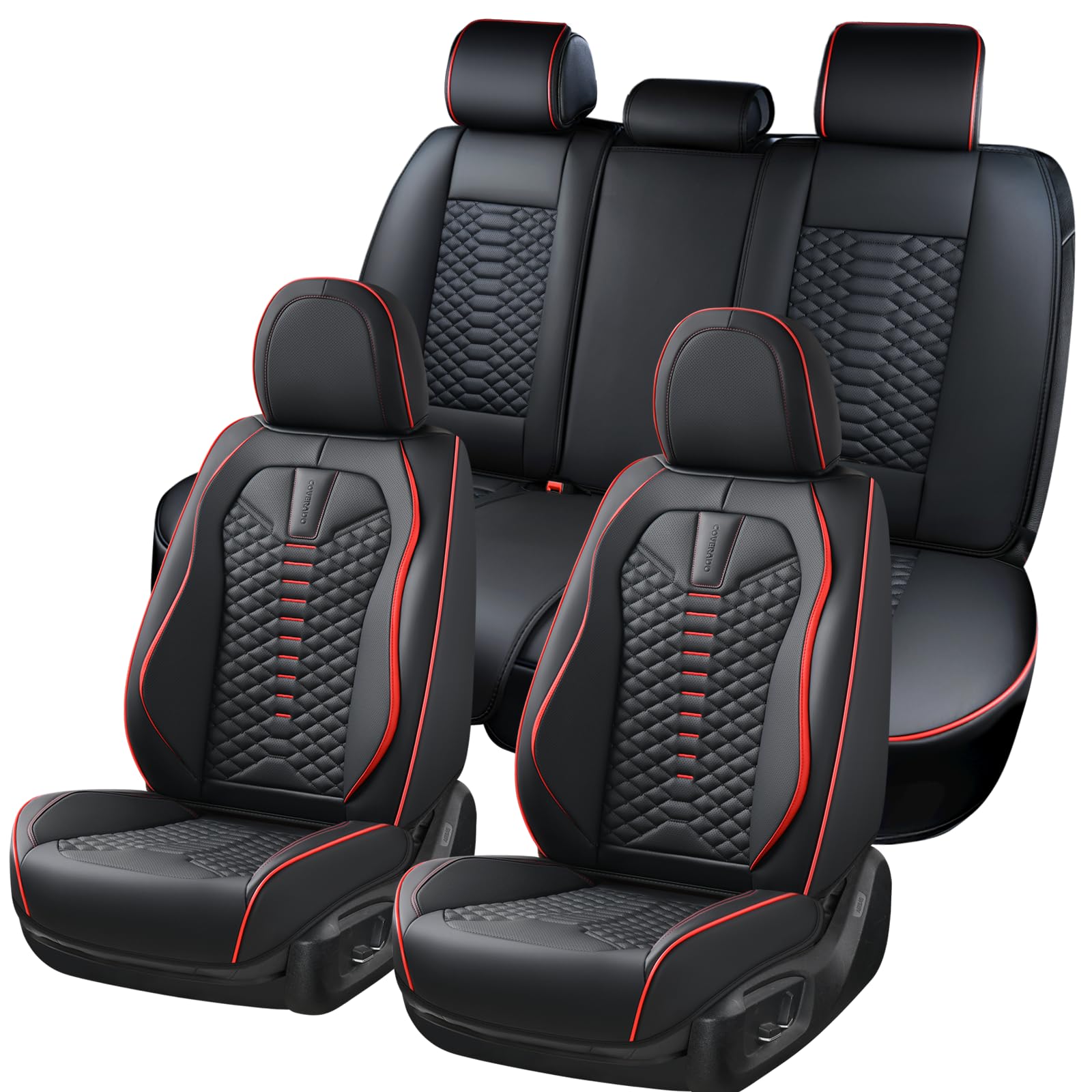 Coverado seat covers full set back view offers durable protection for rear passengers