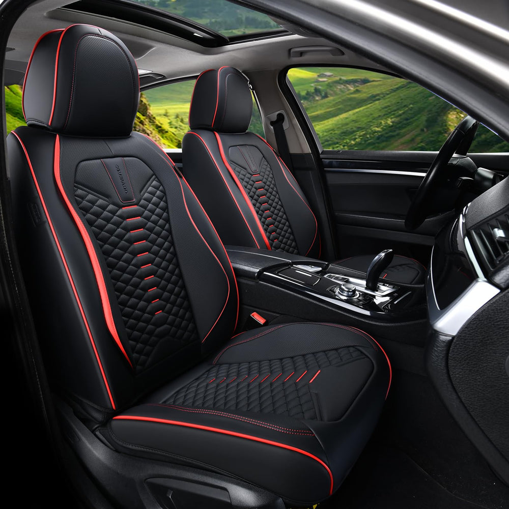 Coverado seat covers full set front view protects against spills while elevating interior style