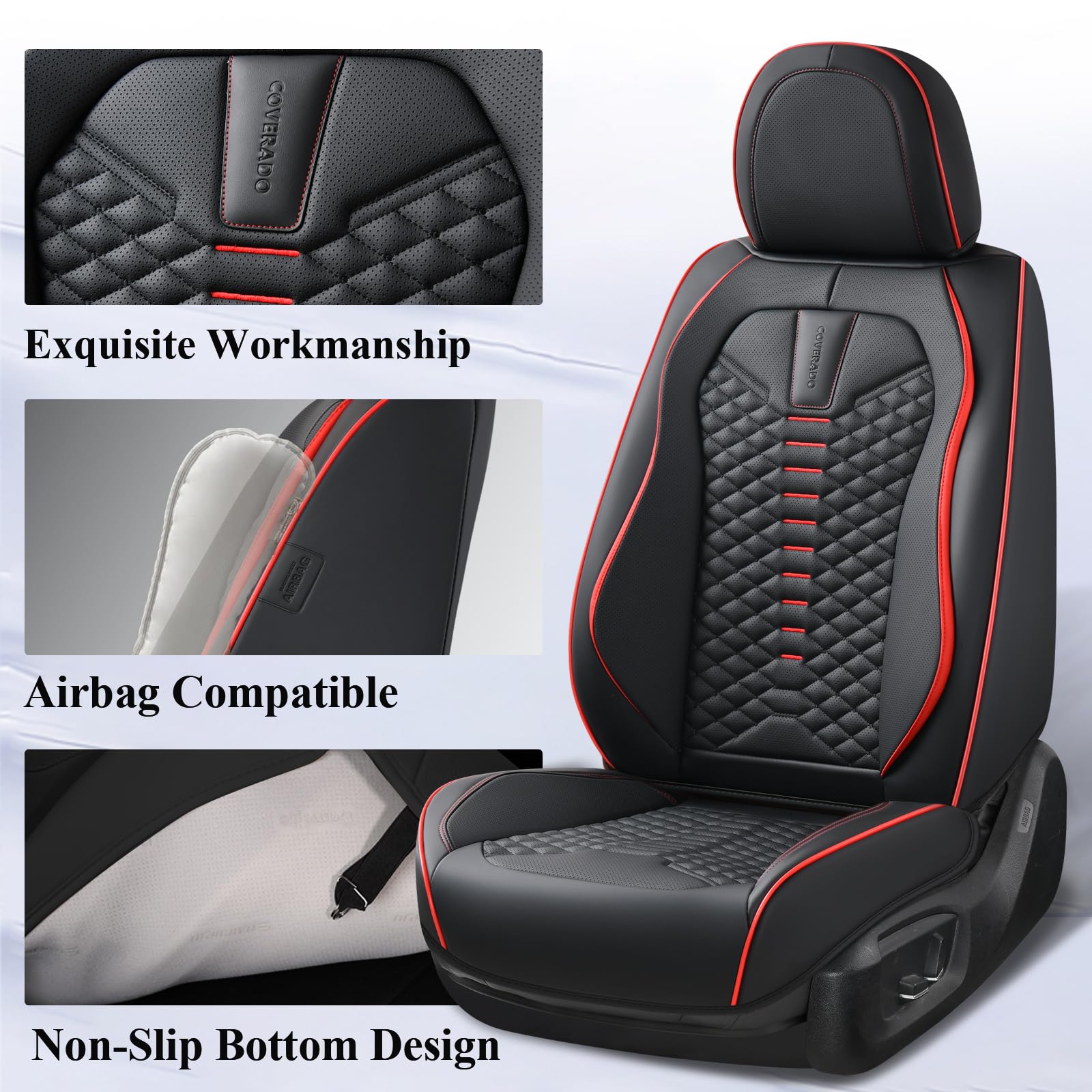 Coverado seat covers installation easy with clips and hooks for a secure fit