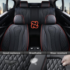 Coverado universal-fit car seat protector designed to work with airbags.