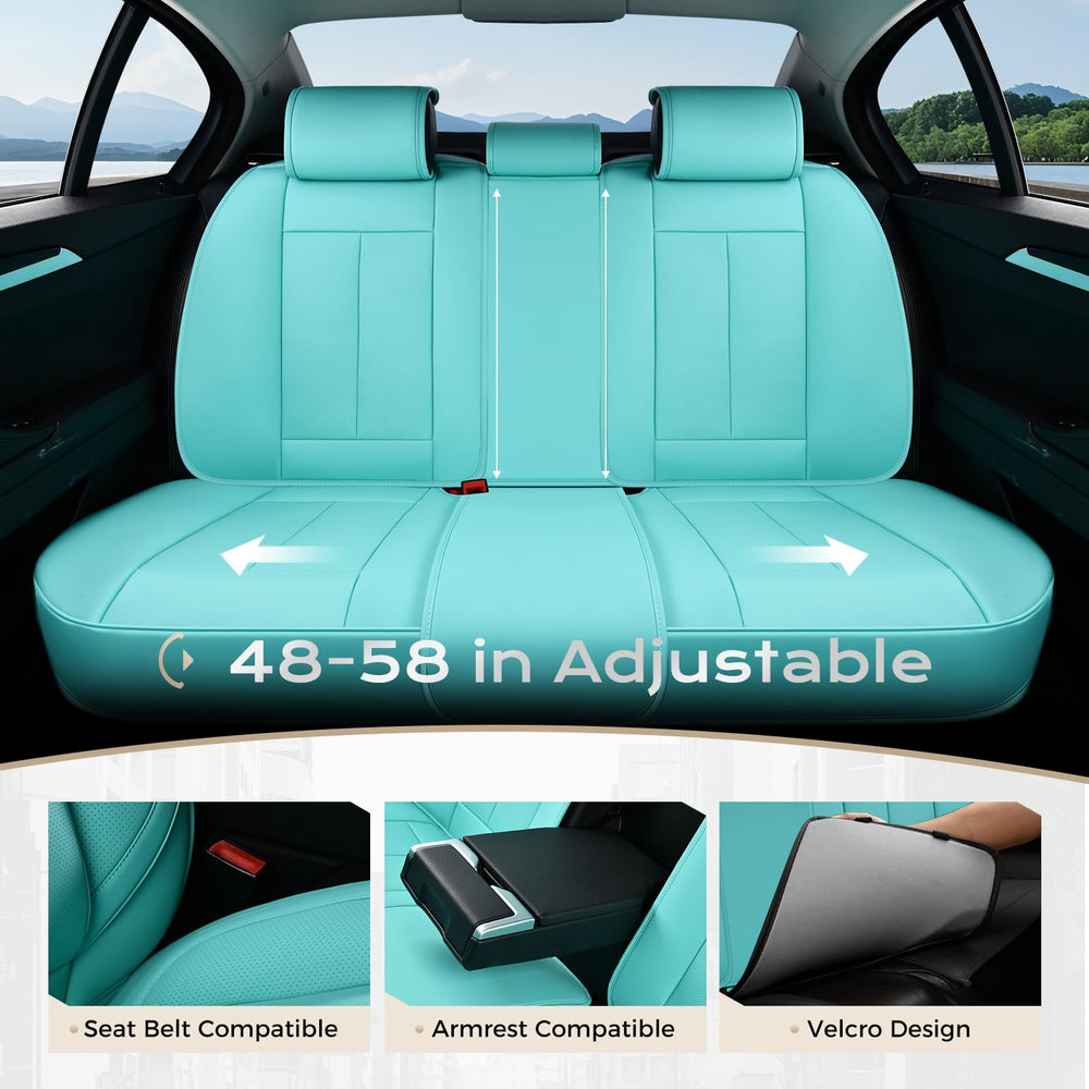 Coverado universal-fit seat covers; compatible with most cars and SUVs.