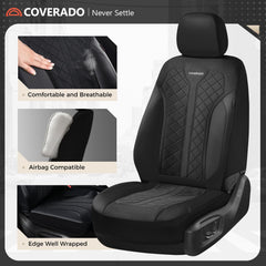 Close-up of Coverado waterproof leather and breathable mesh showing durability and comfort.