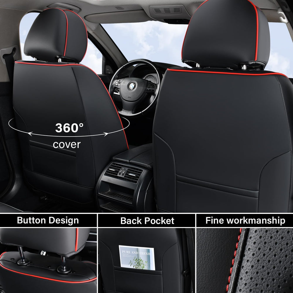 Coverado waterproof Nappa leather seat covers shield seats from spills