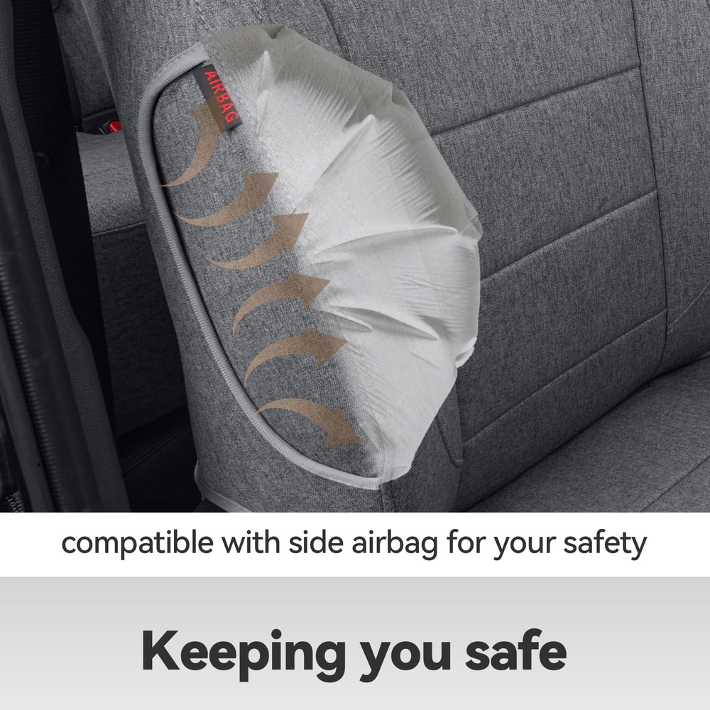 Coverdream seat covers preserve airbags and controls for safe, full functionality in Rav4.