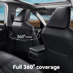 Coverdream Corolla Cross leather seat covers closeup leather texture showing luxury