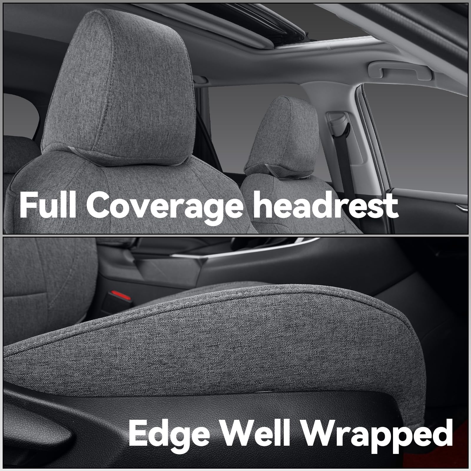 Coverdream custom-fit Rav4 seat covers provide precise, glove-like tailoring for lasting comfort.