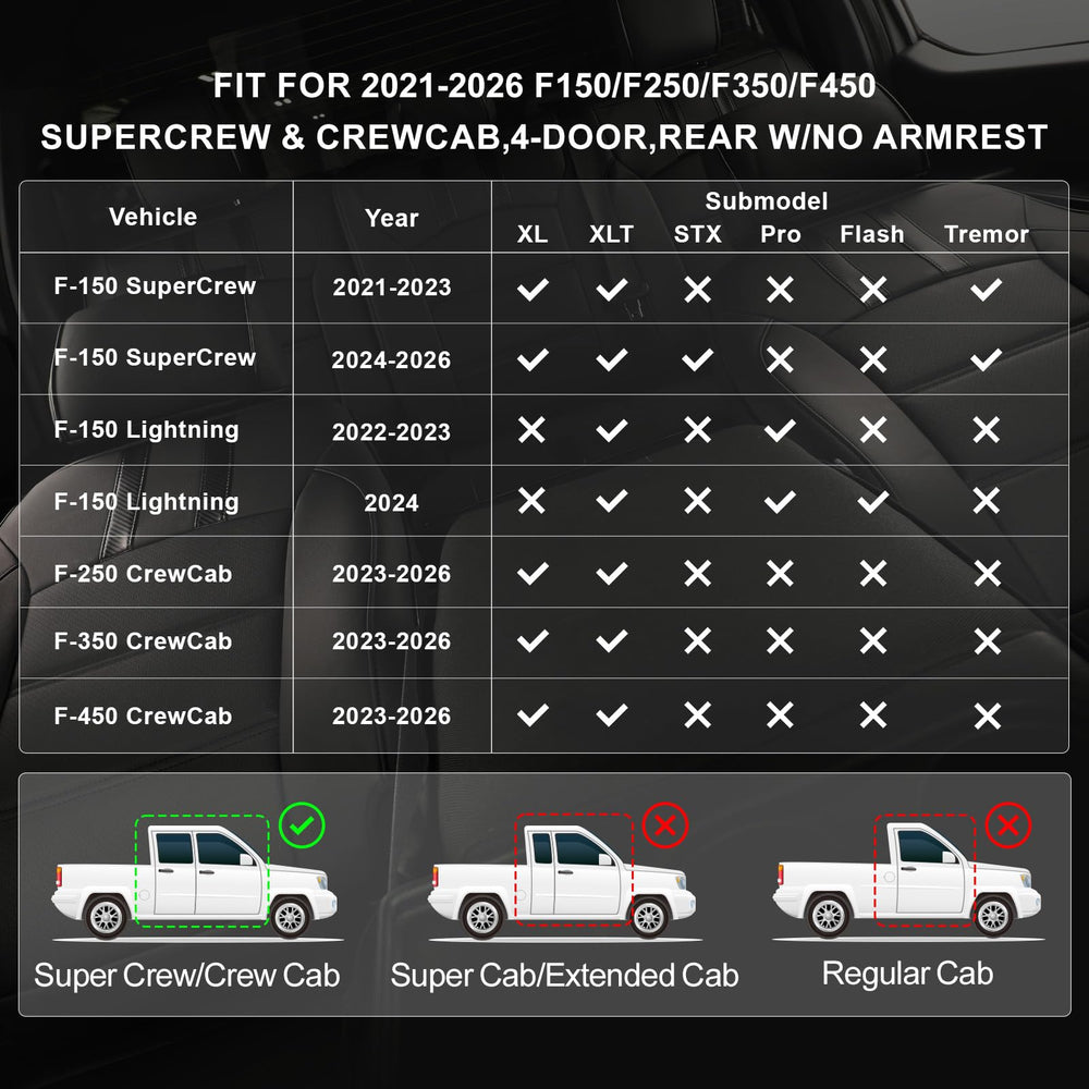 Coverdream F150 rear seat covers guard upholstery from pets and messes.