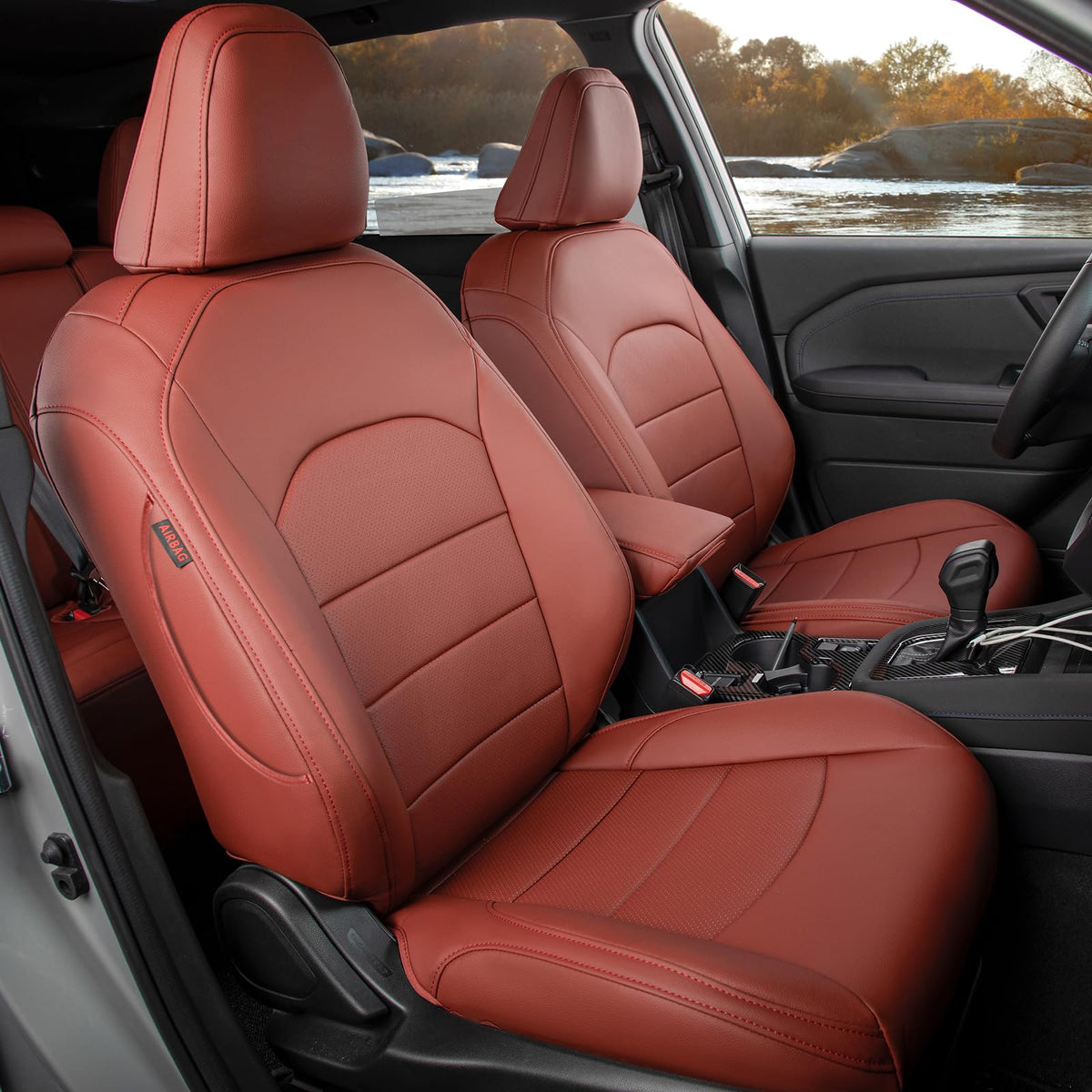 Coverdream Forester full-set front view seat covers, glove-like fit for 2025 Forester.