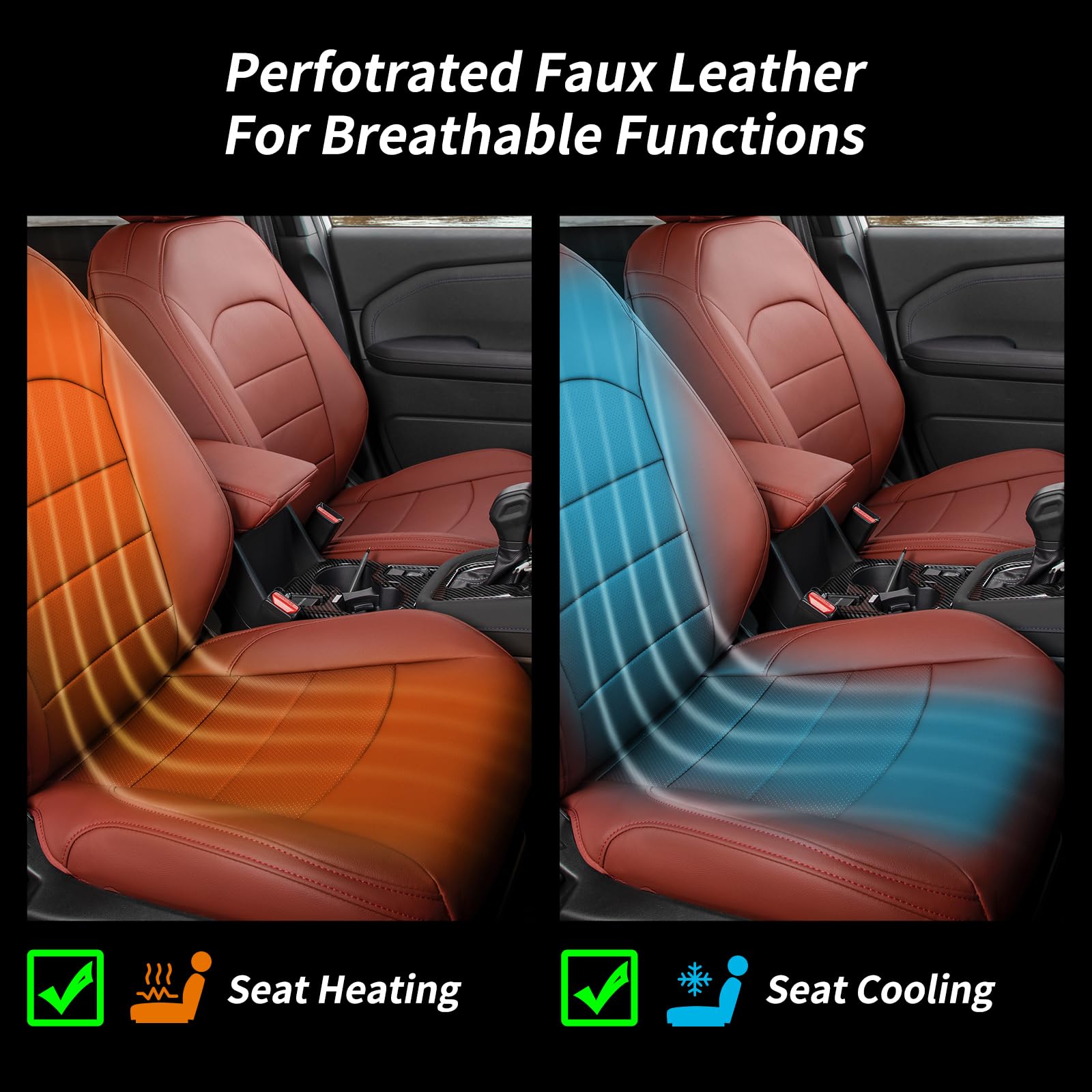 Wine red Coverdream Forester seat covers enhance cabin style and preserve design.