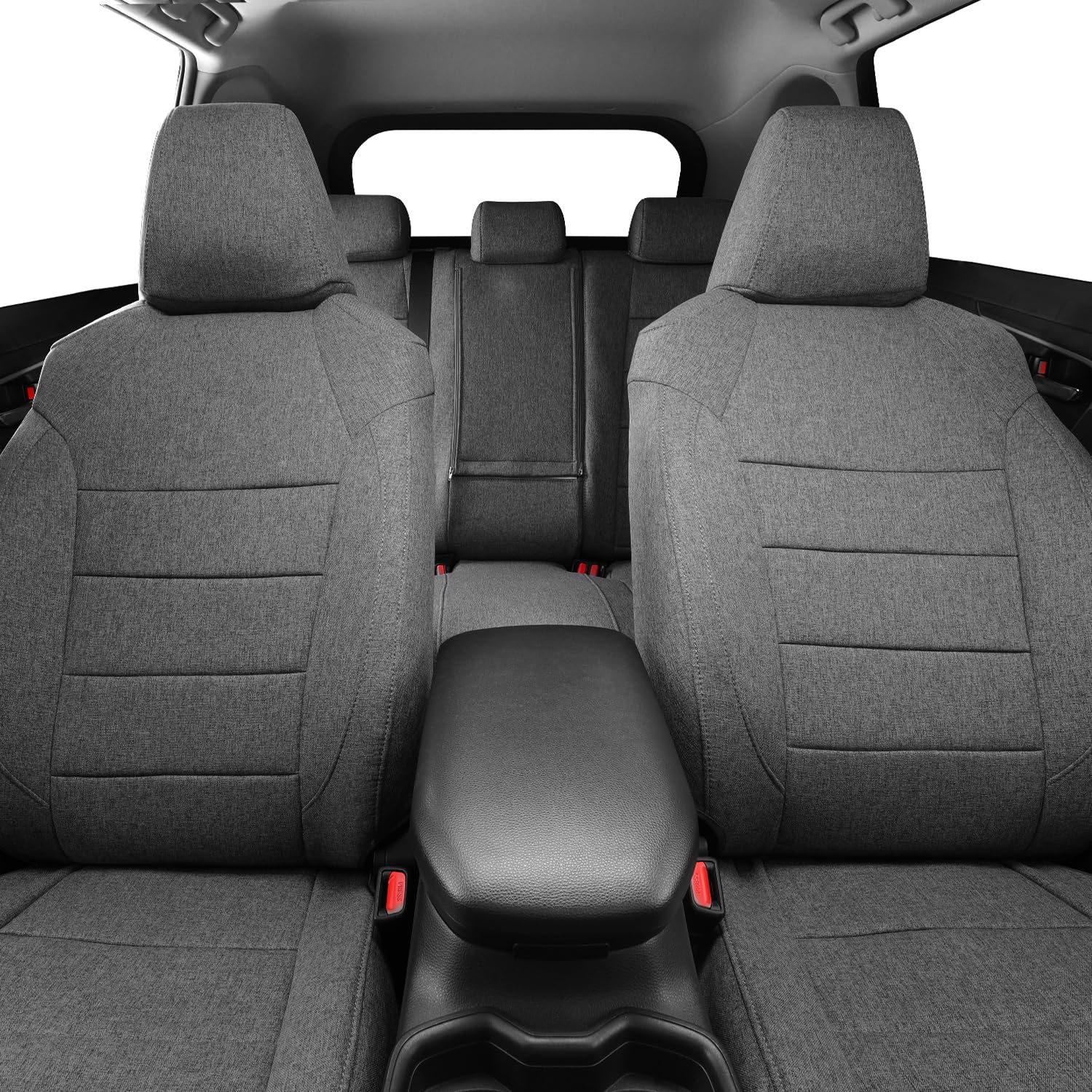 coverdream RAV4 PHEV factory-styled stitching gray mirrors original interior