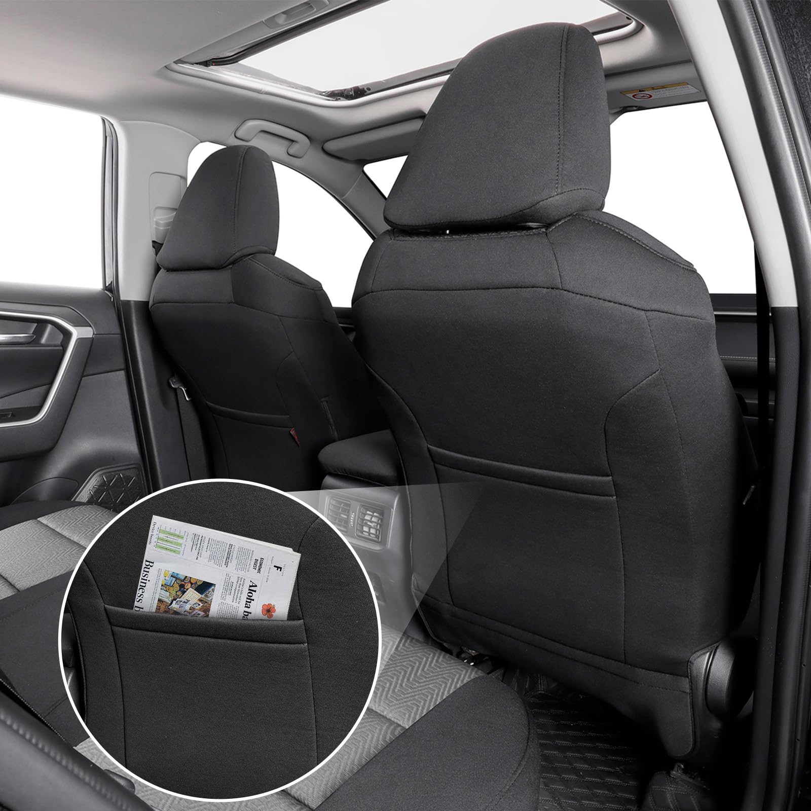 Coverdream Rav4 rear bench seat cover preserves rear upholstery and enhances cabin style.