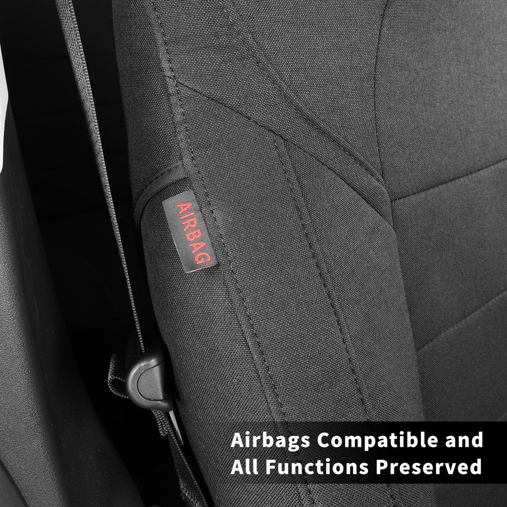 Coverdream Rav4 airbag compatible seat cover maintains safety without interfering with airbags.