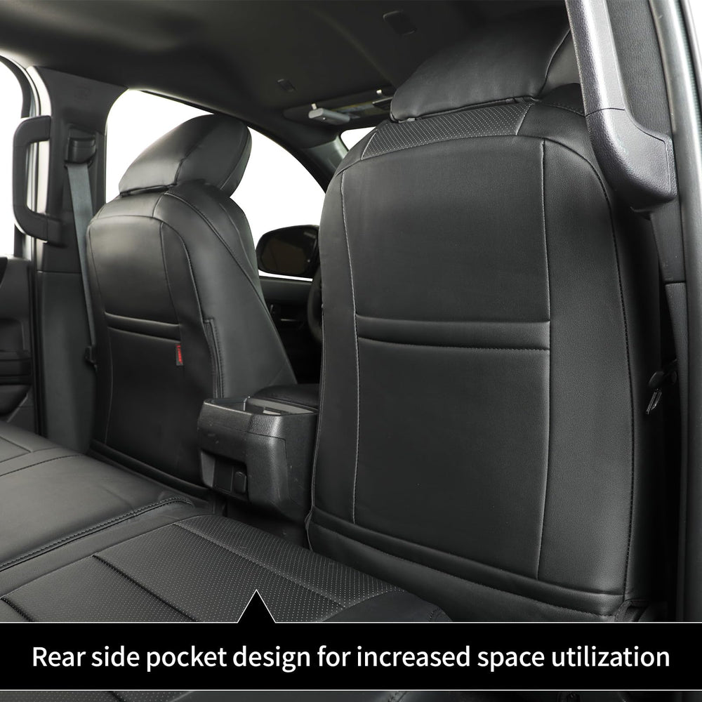 Coverdream Tacoma seat covers rear seat close-up highlights waterproof surface and seams