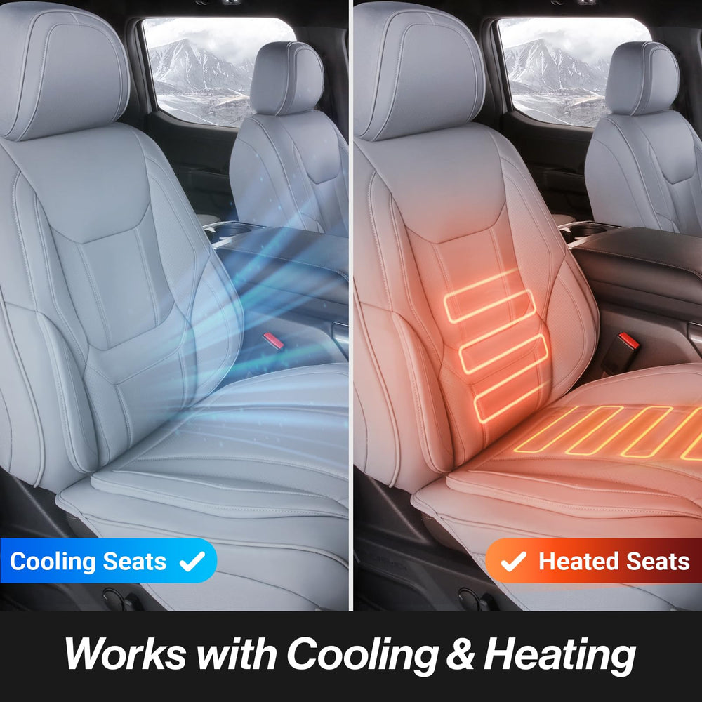 Coverland Ford F-150 water-resistant leather-look cover guards spills.