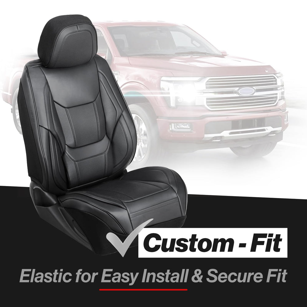 Coverland Silverado seat cover close-up material illustrating memory foam comfort