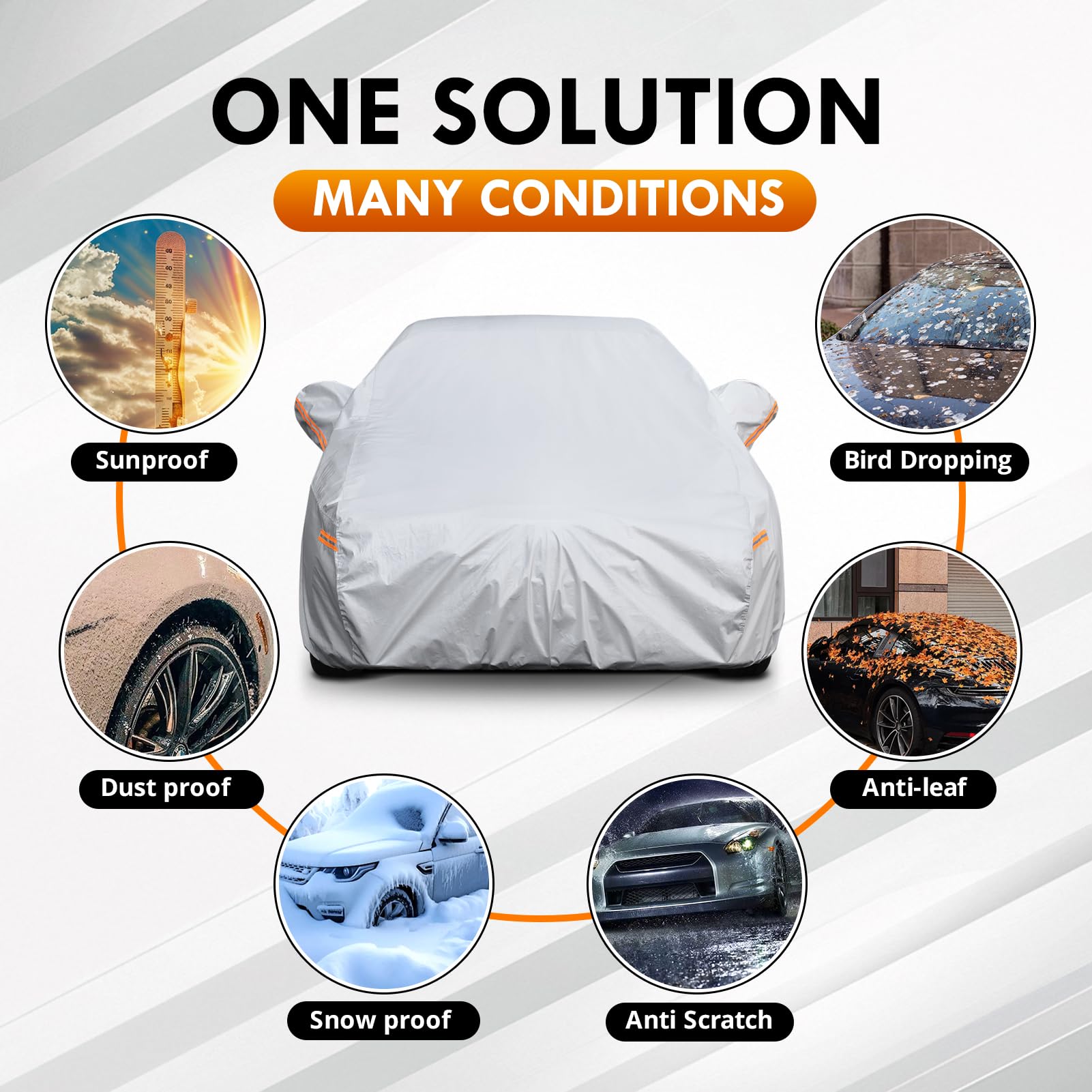 Coverra Toyota Camry car cover packaged with storage bag.