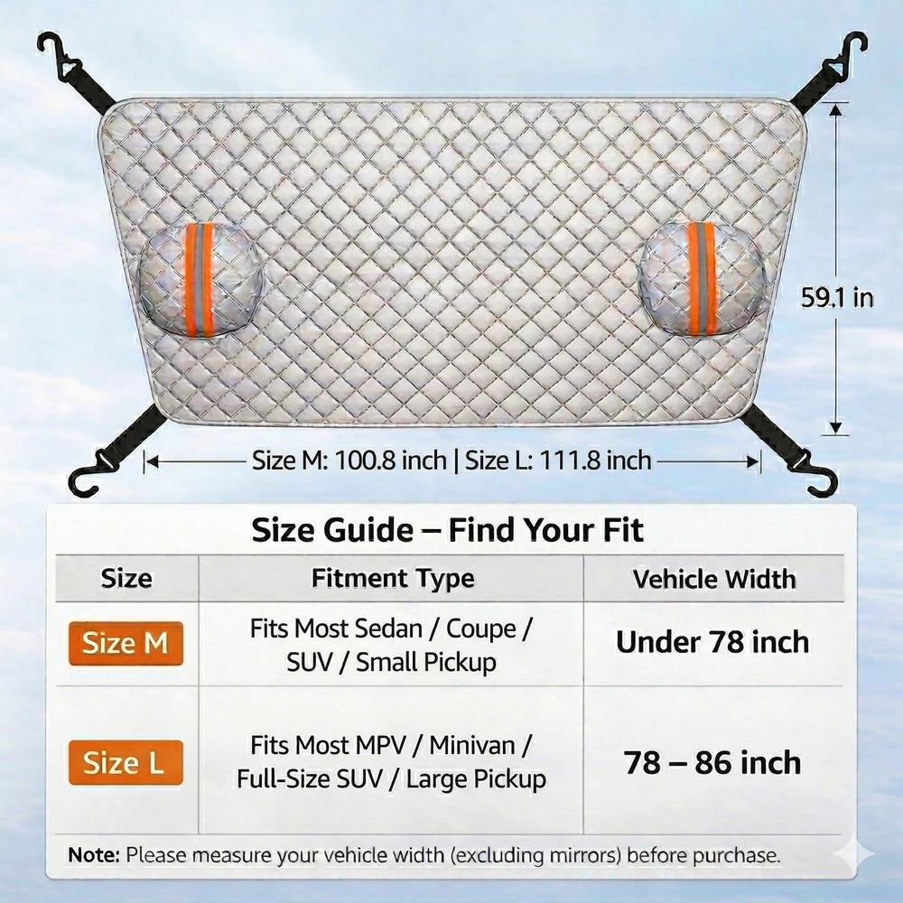 Coverra two-size system fits most full-size SUVs, MPVs, and trucks.