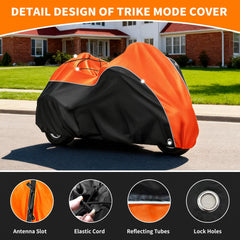 CovERVIN trike cover for Gold Wing three-wheelers keeps rain out with waterproof fabric.