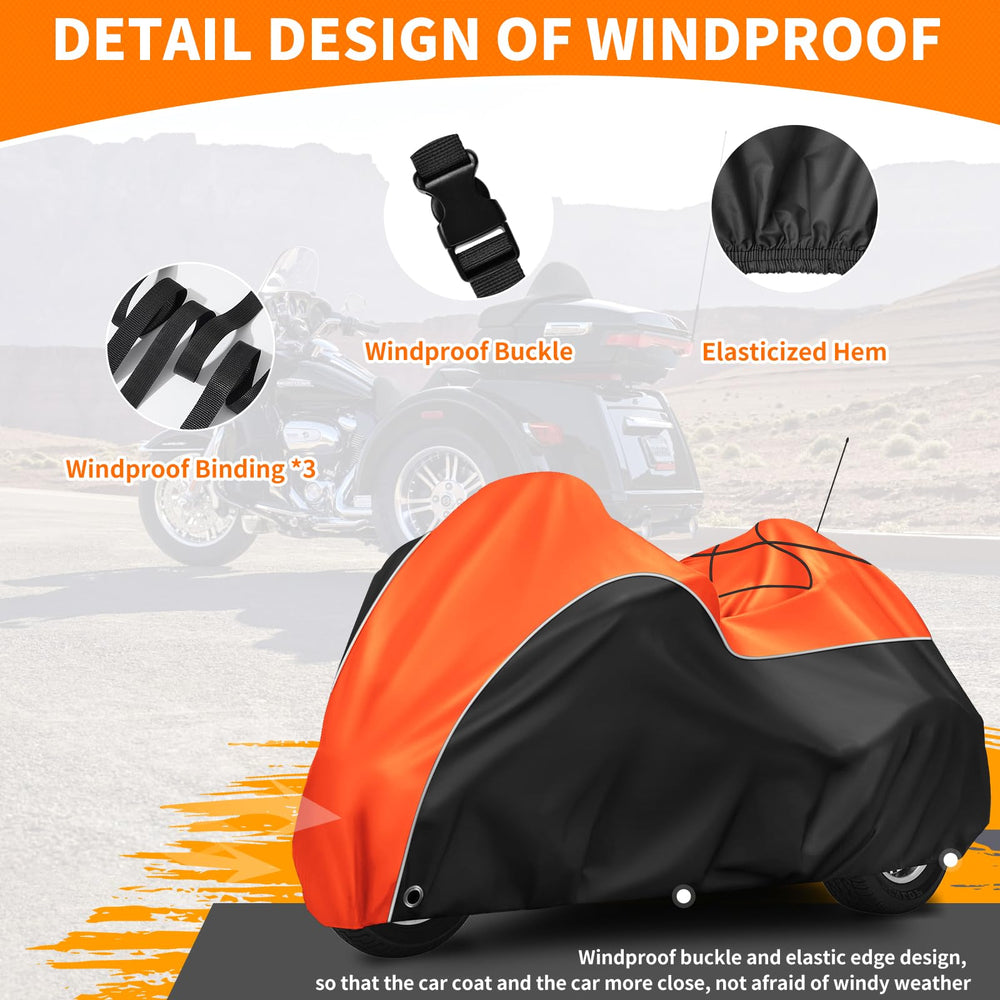 CovERVIN trike cover uses premium Oxford fabric to resist dust and tears.