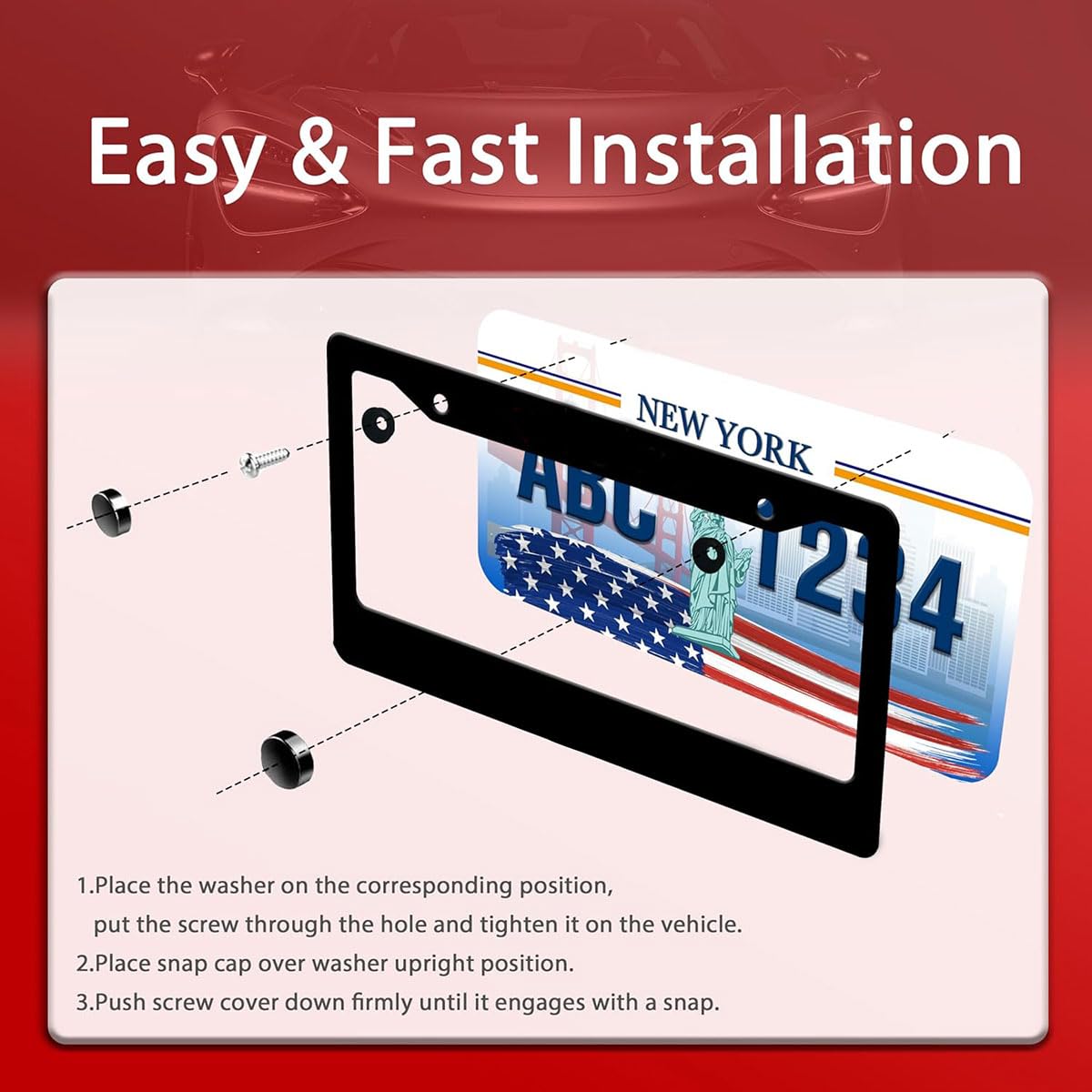 COVEUEWGLK installation kit with hardware for quick mounting.
