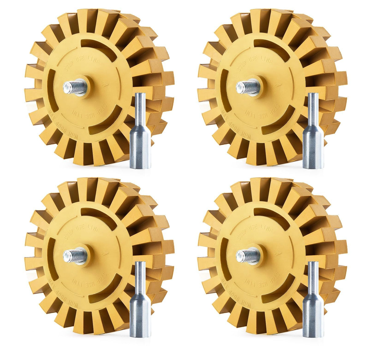 CowboyBOB decal remover wheel on drill safely lifts car decals from surfaces.