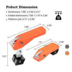 COWVIE foldable car door step pedal folded for compact trunk storage